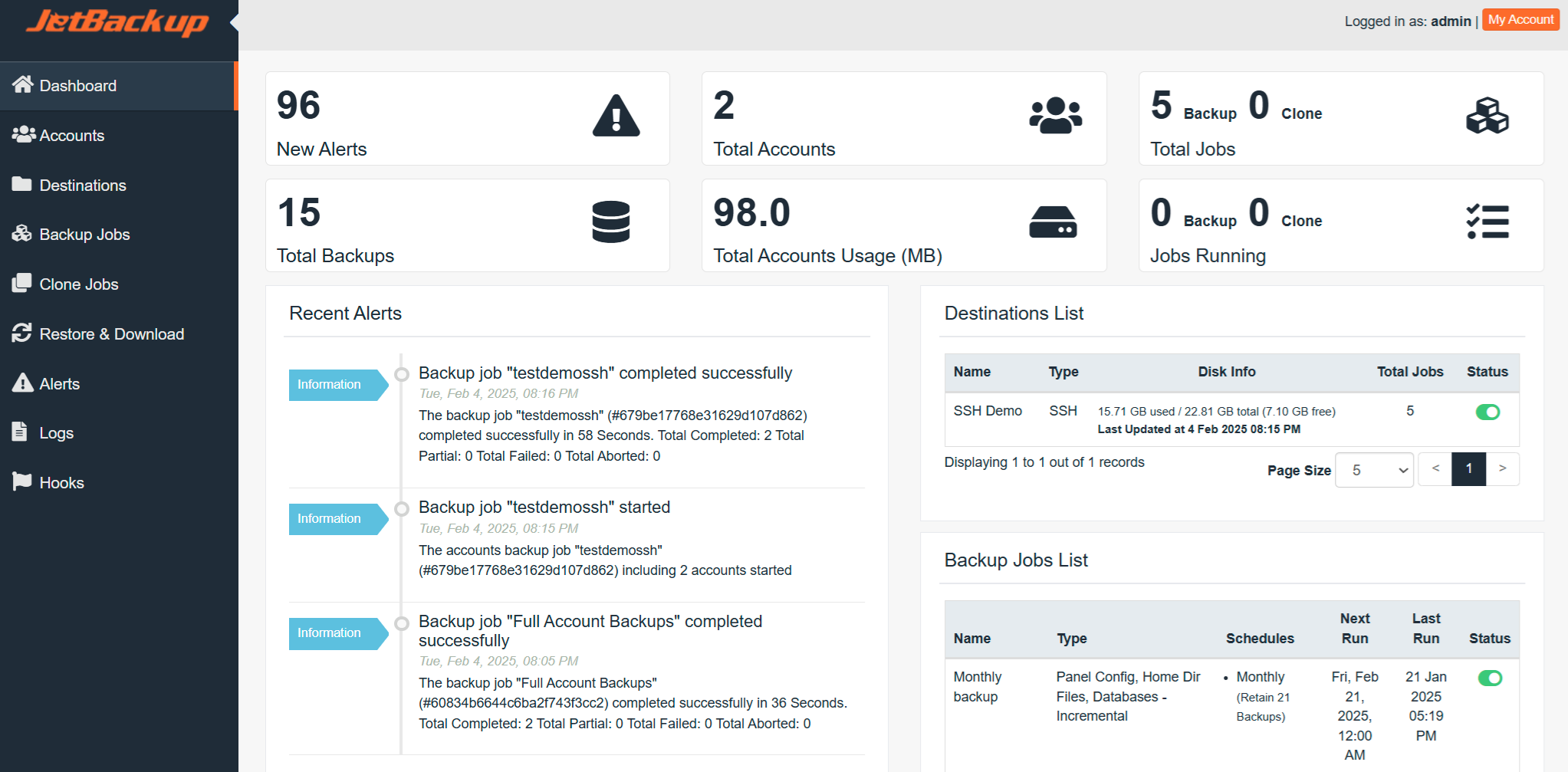 JetBackup Licens | Automatisk Backup til Servere - JetBackup